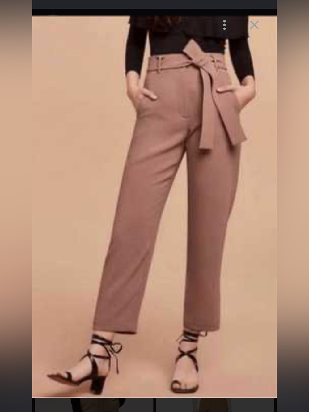 Aritzia Wilfred Camel Brown Cotton Dress Pant